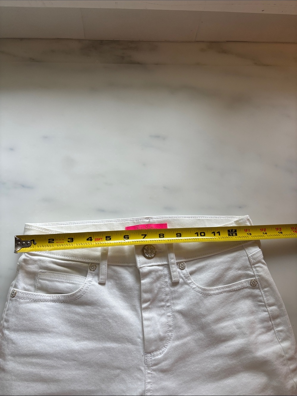 Lilly Pulitzer Annet Crop Flare White Jeans 00 fit petite - Picture 8 of 10